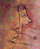 Ausschniit: Paul Klee, Brennende Kapelle, bearbeitet, verwischt